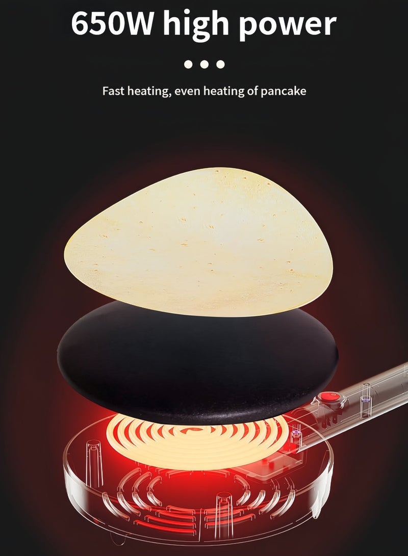 sokany Pancake Maker Portable Electric Pancake Maker  - Fast and Energy-Saving - Makes All Kinds of Pancakes - Non-stick Pan- 20cm Electric Pancake Maker with Batter Spreader - Image 4